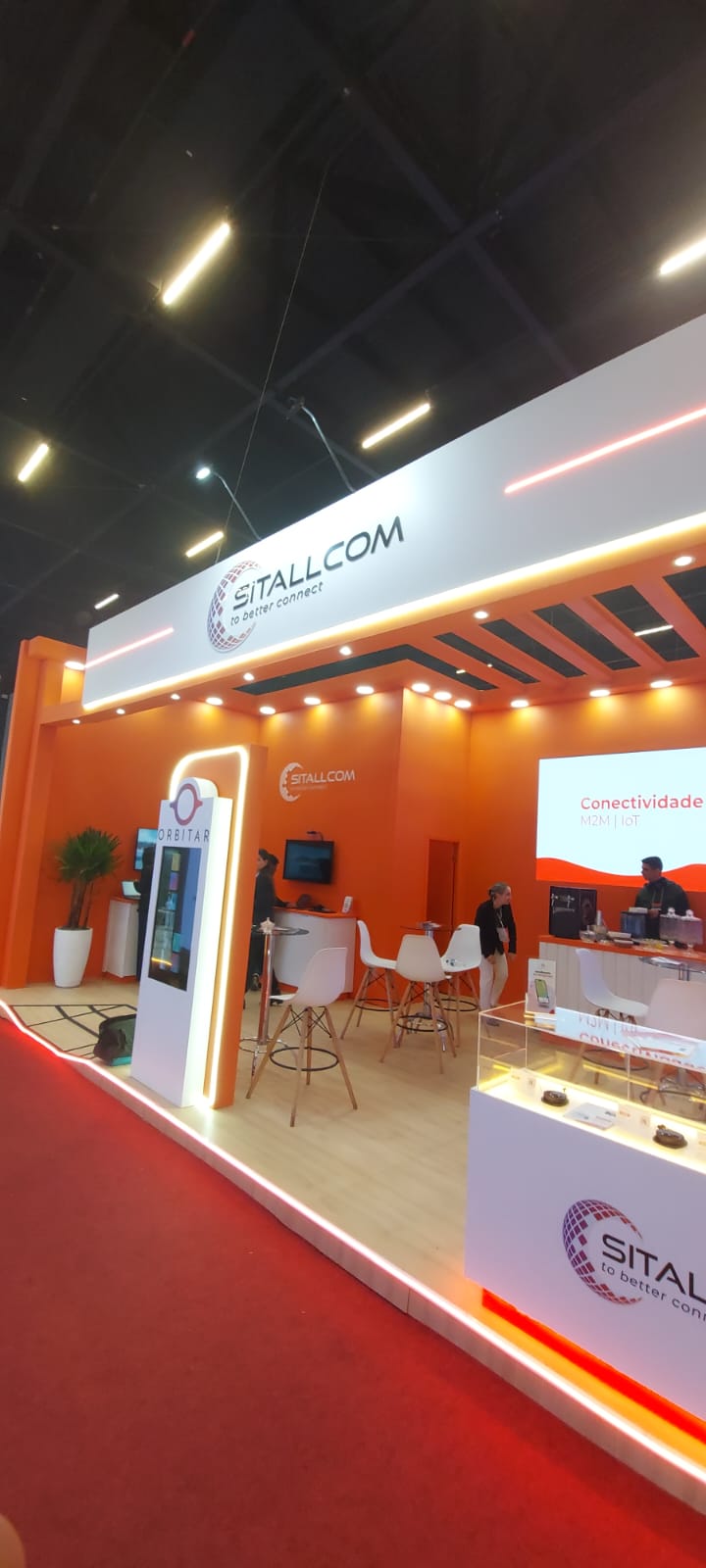 Stand SITALLCOM vista frontal em feira